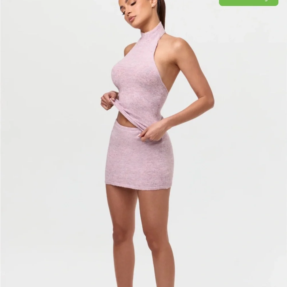 Pink Halter Knit set - Picture 3 of 4